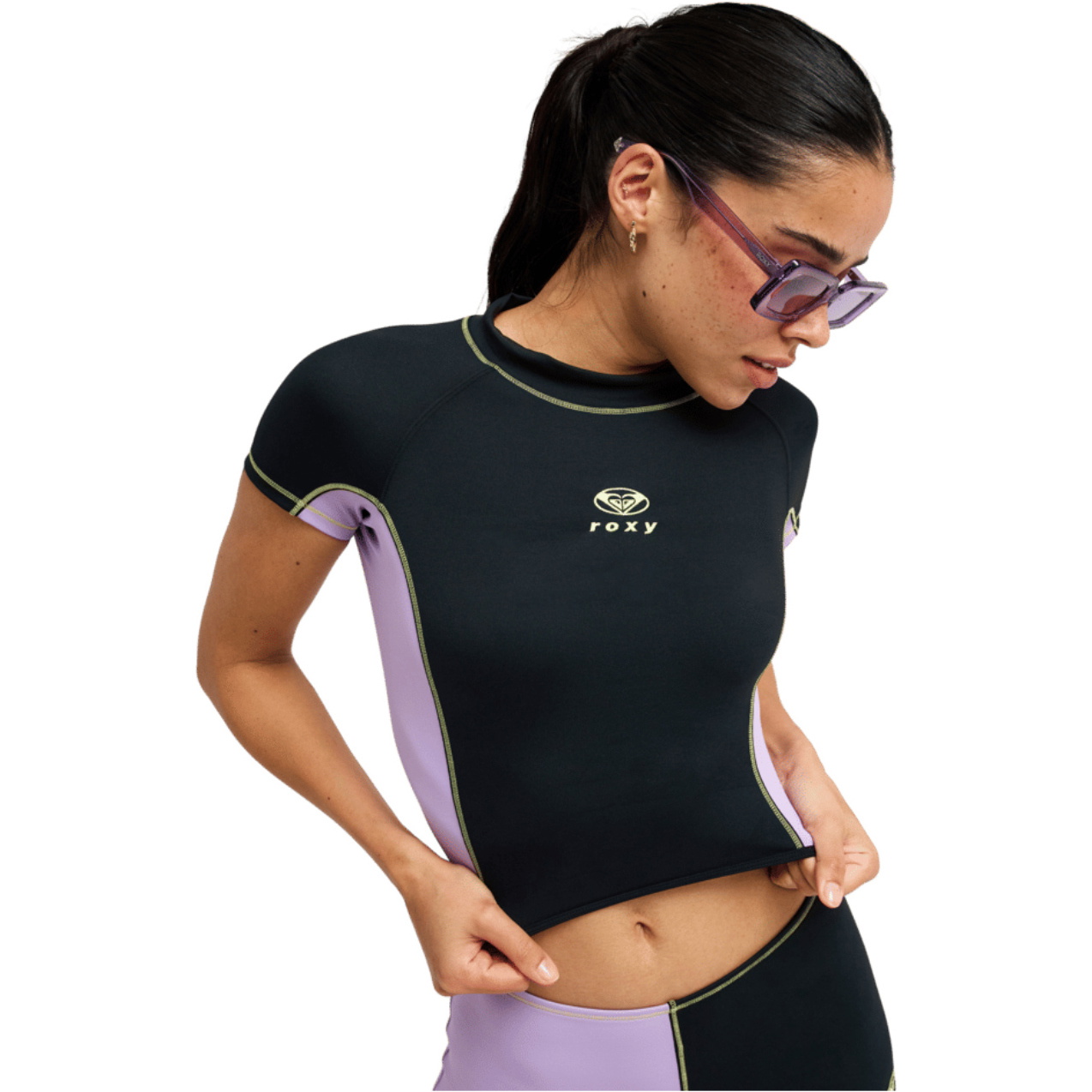 2026 Roxy Womens The Retro Essentials Crop Top ERJWR03957 - Viola